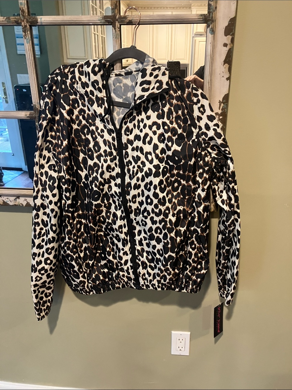 Betsy Leopard Print Set with Hooded Jacket - Black & White with matching legging